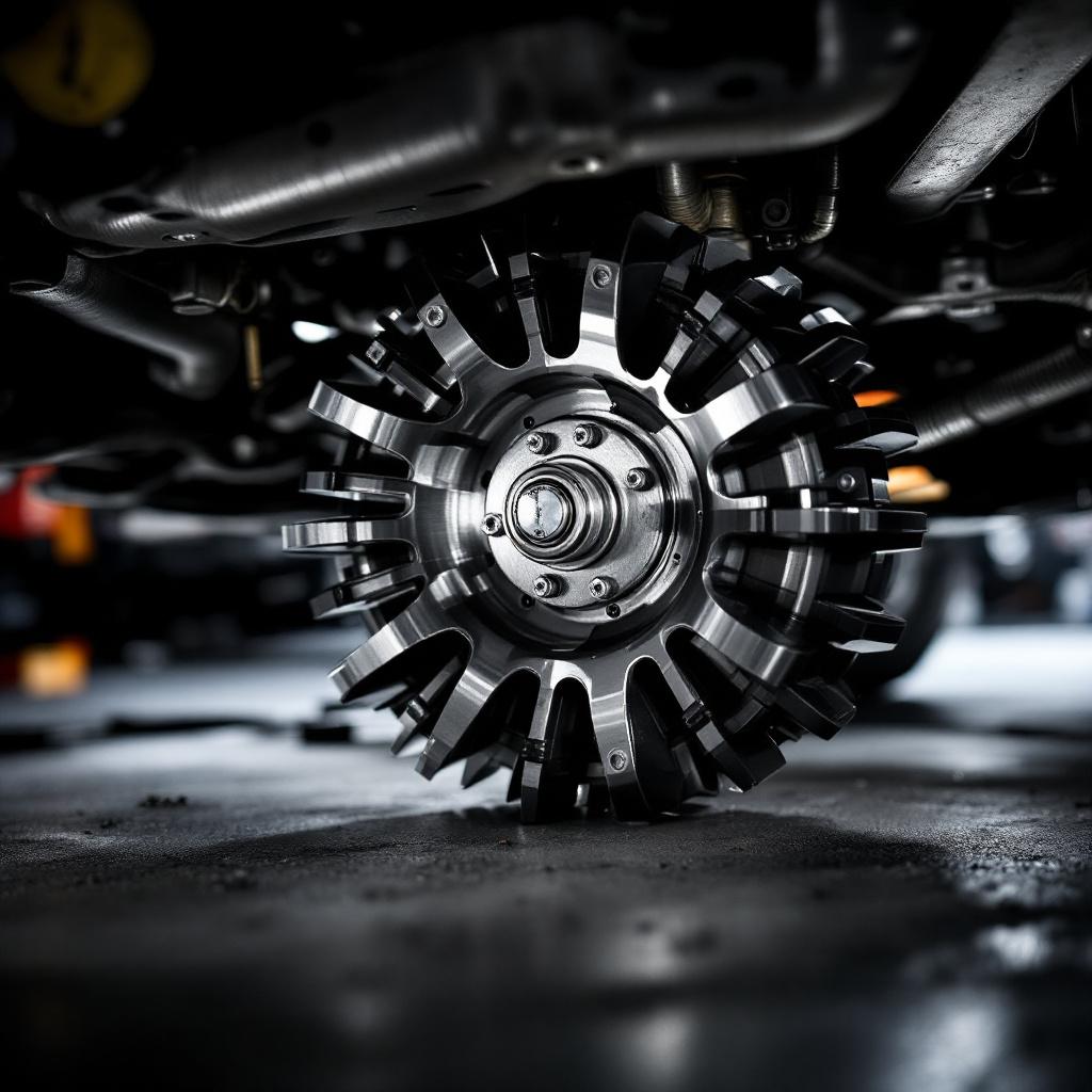 Heavy-duty aluminum differential cover on Jeep Wrangler JK Dana 44 axle