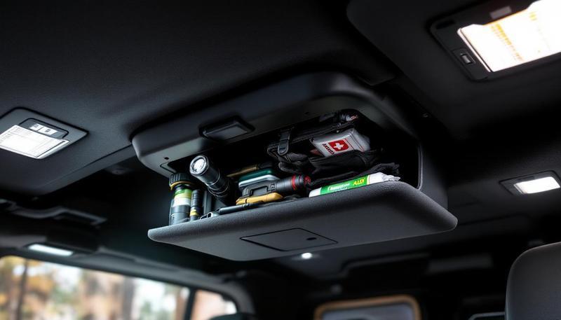 Best JK overhead storage solutions comparison featuring MOLLE panels, consoles, and net storage options