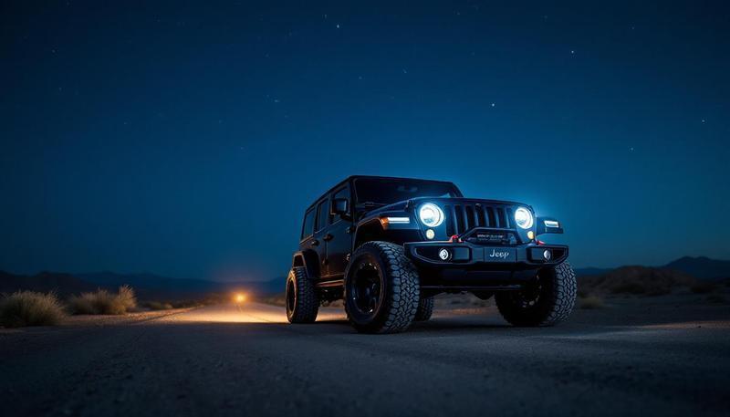 Jeep Wrangler JK with LED lighting and electrical accessories