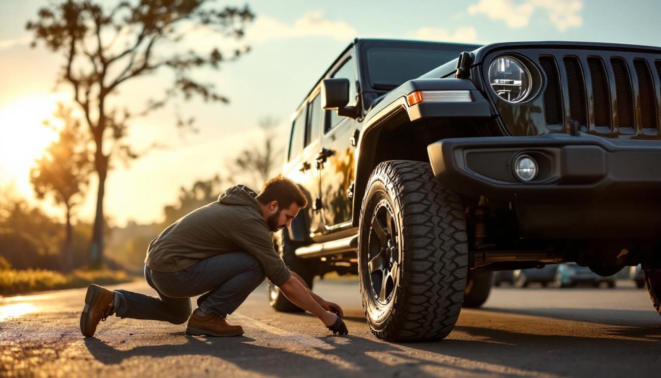 Jeep Wrangler JK in desert terrain