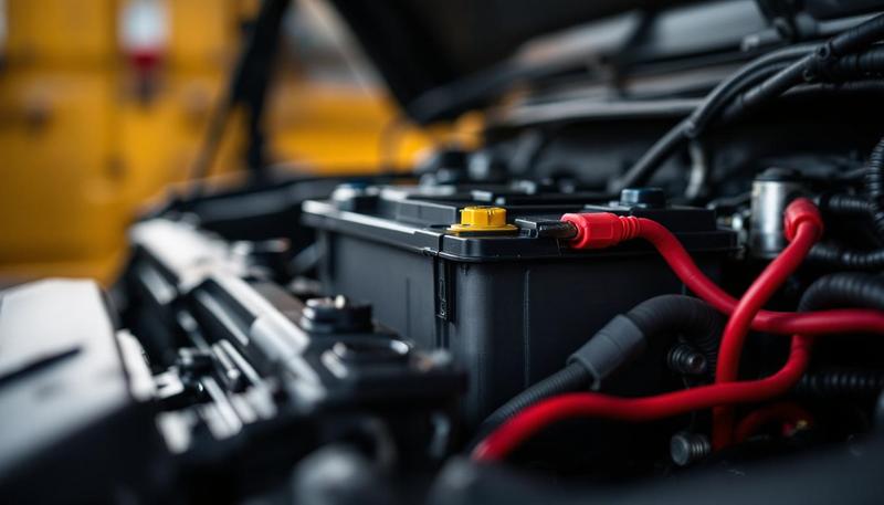 Jeep Wrangler JK engine bay with dual battery setup installed