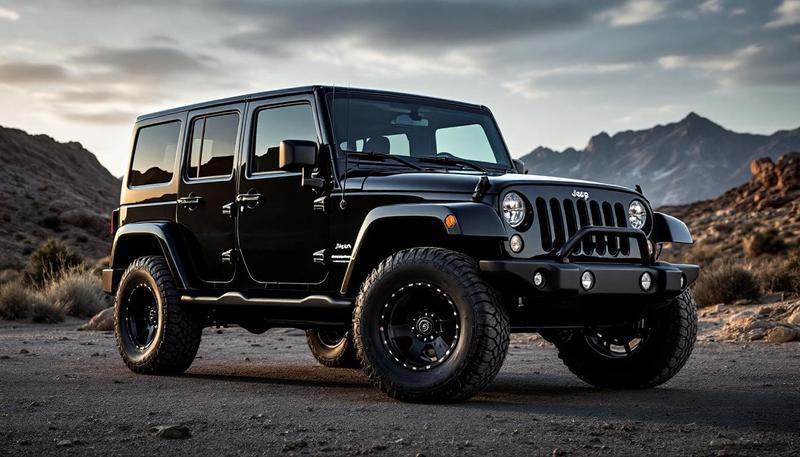 Jeep Wrangler JK models from different years showing evolution