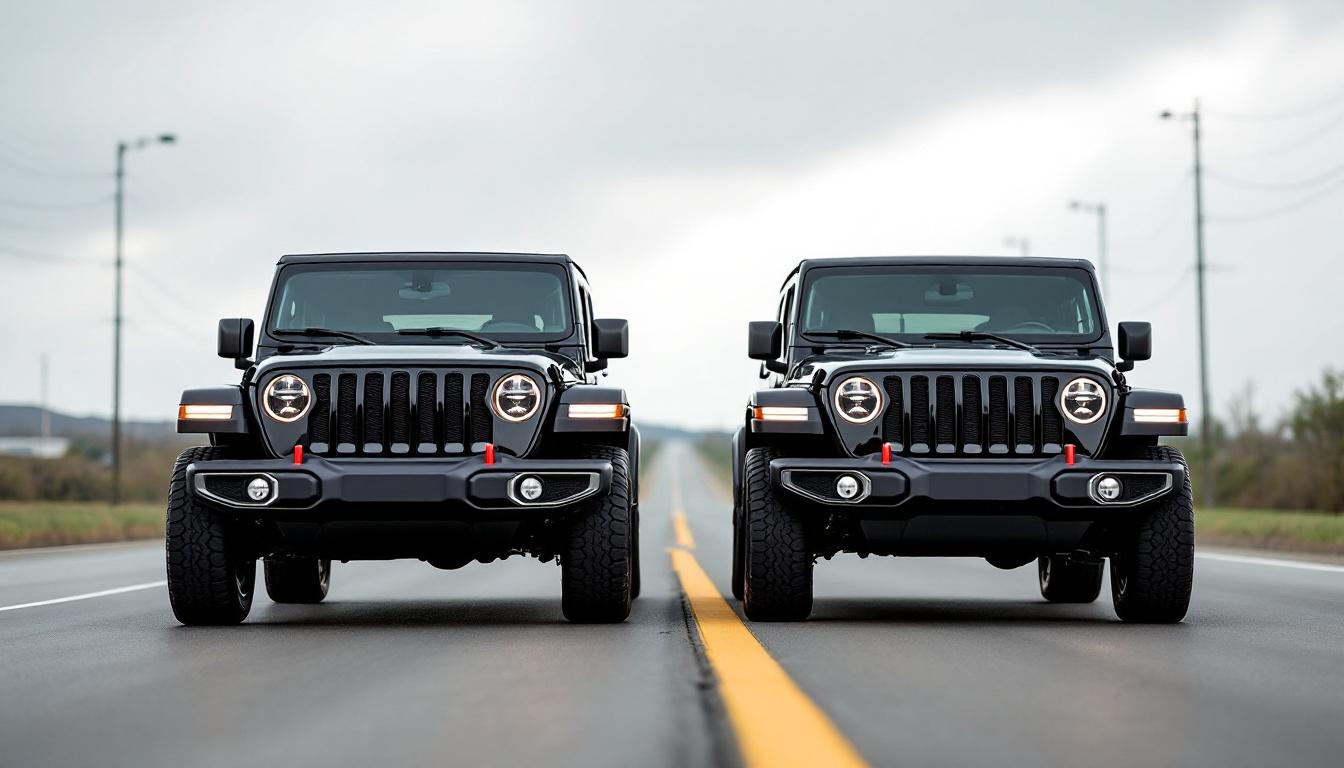 Jeep Wrangler JK next to JL comparison