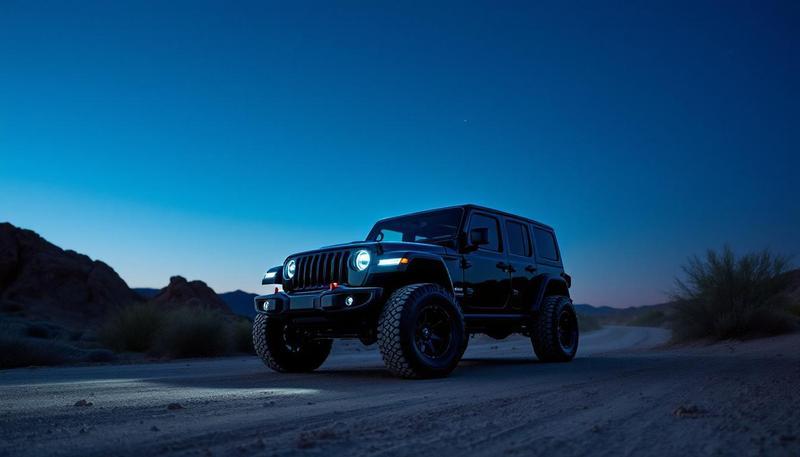 Jeep Wrangler JK with winch installed on front bumper
