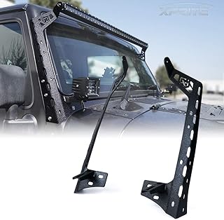 Xprite Windshield Mounting Brackets for 50 Inch LED Light Bar & Pod Lights, Ligh for Jeep JK