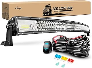 Nilight ZH408 52Inch 783W Curved Triple Row Flood Spot Combo Beam Led Bar 78000L for Jeep JK