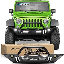 Nilight Front Bumper Compatible for 2007 2008 2009 2010 2011 2012 2013 2014 2015 for Jeep JK