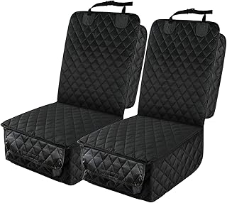 PETICON Waterproof Front Seat Car Cover 2 Pack, Full Protection Dog Car Seat Cov for Jeep JK