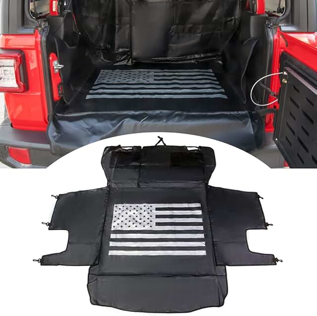 BESTAOO Dog Trunk Liner for Jeep, Heavy Duty Waterproof Oxford Cargo Protector f for Jeep JK