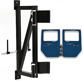 KUAFU Wall Mount Door Storage Hanger Compatible with Jeep Wrangler CJ-7 YJ TJ JK JL Door Storage Rac