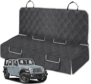 Dog Car Seat Cover Compatible with Jeep Wrangler 4 Door 2007-2025, Waterproof Pe for Jeep JK