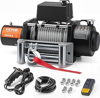 VEVOR Electric Winch, 18,000 lb Truck Trailer Jeep Winch, 12V DC 7/16 in x 85 ft for Jeep JK