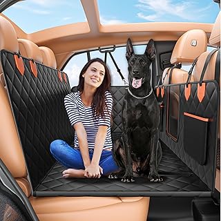 Dog Seat Cover for Back Seat, Hard Bottom Back Seat Extender Holds 500 lbs, Wate for Jeep JK