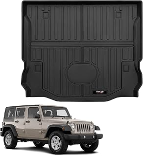 Custom for 2007-2018 Jeep Wrangler JK 4 Door Cargo Mats Trunk Liner All Weather for Jeep JK